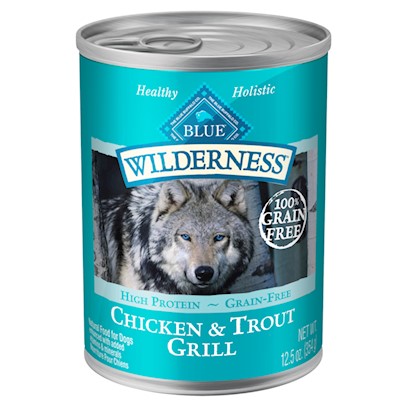 Blue Buffalo Wilderness Grain Free Trout and Chicken Canned Dog Food
