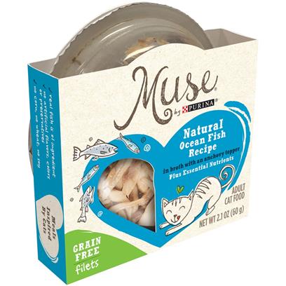 Purina Muse Adult Grain Free Natural Ocean Fish Recipe Wet Cat Food Trays