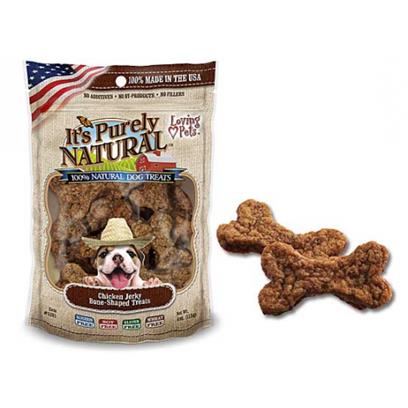 Loving Pets It's Purely Natural Chicken Jerky Bone-Shaped Dog Treats