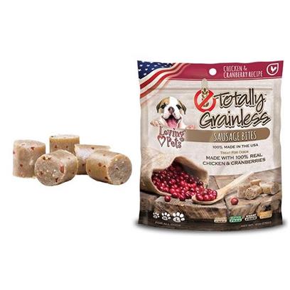 Loving Pets Totally Grainless Grain Free Chicken and Cranberry Recipe Sausage Bites Dog Treats