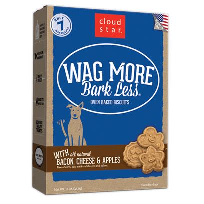 Cloud Star Wag More Bark Less Oven Baked Bacon, Cheese and Apple Dog Treats