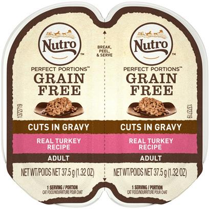 Nutro Perfect Portions Grain Free Cuts In Gravy Real Turkey Recipe Wet Cat Food Trays