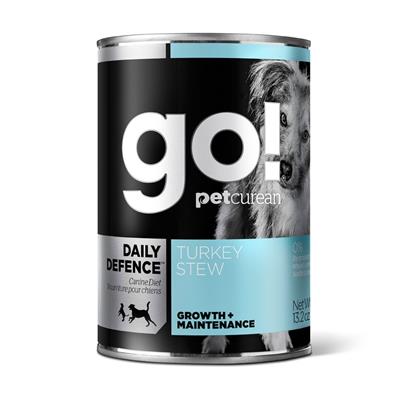 Petcurean Go! Daily Defence Turkey Stew Canned Dog Food