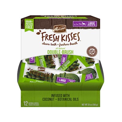Merrick Fresh Kisses Grain Free Coconut Oil and Botanicals Large Dog Treat Box