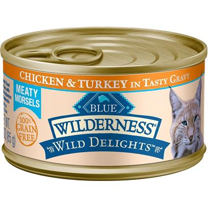 Blue Buffalo Wilderness Wild Delights Chicken and Turkey Canned Cat Food