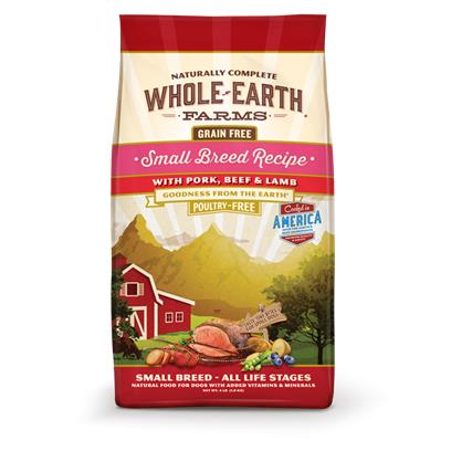Whole Earth Farms Grain Free Small Breed Recipe with Pork, Beef and Lamb Dry Dog Food