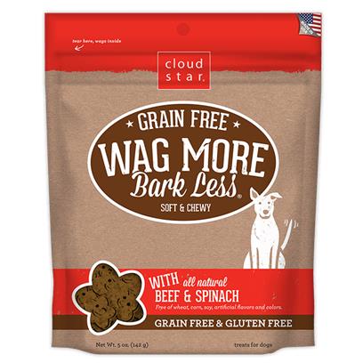Cloud Star Wag More Bark Less Soft and Chewy Grain Free Beef and Spinach Dog Treats