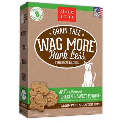 Cloud Star Wag More Bark Less Oven Baked Grain Free Chicken and Sweet Potatoes Dog Treats