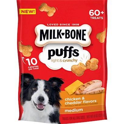 Milk-Bone Puffs Crunchy Chicken and Cheddar Dog Treats