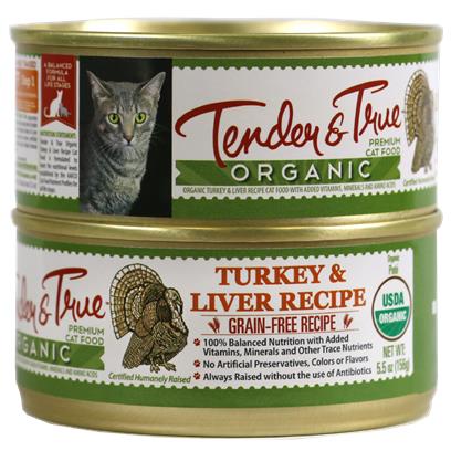 Tender & True Grain Free Organic Turkey and Liver Recipe Canned Cat Food