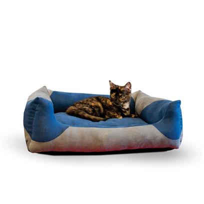 K&H Pet Products Classy Lounger Gray/Blue Pet Bed