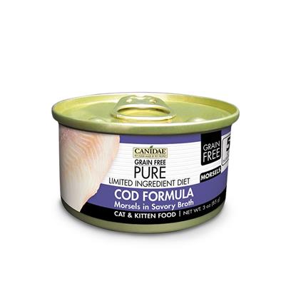 Canidae Grain Free PURE Limited Ingredient Diet Cod Morsels in Broth Recipe Canned Cat Food
