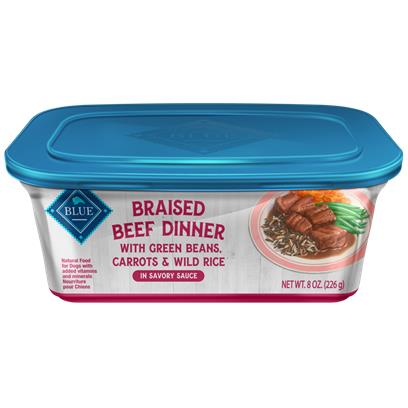 Blue Buffalo Beef Braised Dinner with Green Beans, Carrots and Wild Rice Dog Food Tray