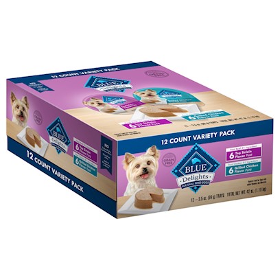 Blue Buffalo Divine Delights Small Breed Top Sirloin and Grilled Chicken Pate Variety Pack Dog Food Cup
