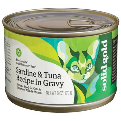 Solid Gold Five Oceans Grain Free All Life Stages Sardine and Tuna Recipe Canned Cat Food