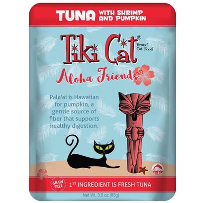 Tiki Cat Aloha Friends Grain Free Tuna with Shrimp and Pumpkin Cat Food Pouches