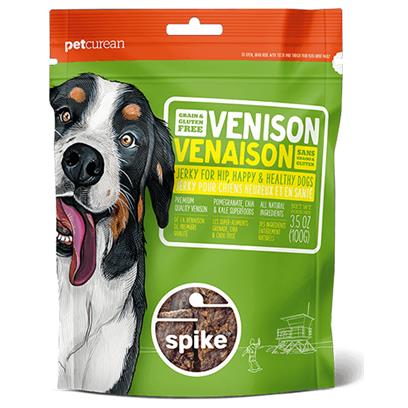 Petcurean Spike Grain Free Venison Jerky for Dogs