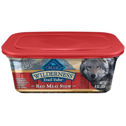 Blue Buffalo Wilderness Trail Tubs Grain Free Red Meat Stew Dog Food Tray