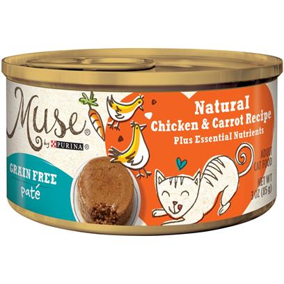 Purina Muse Grain Free Natural Chicken and Carrot Pate Recipe Canned Cat Food