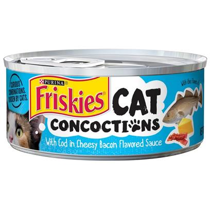 Friskies Cat Concoctions with Cod in Cheesy Bacon Flavored Sauce Canned Cat Food