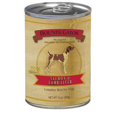 Hound and Gatos Salmon and Lamb Liver Recipe Canned Dog Food