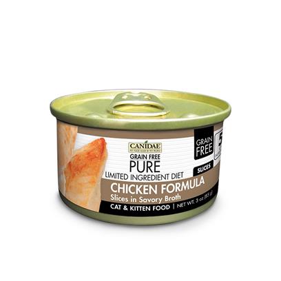 Canidae Grain Free PURE Limited Ingredient Diet Chicken Slices in Broth Recipe Canned Cat Food