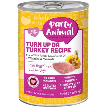 Party Animal Grain Free Turn Up Da Turkey Canned Dog Food