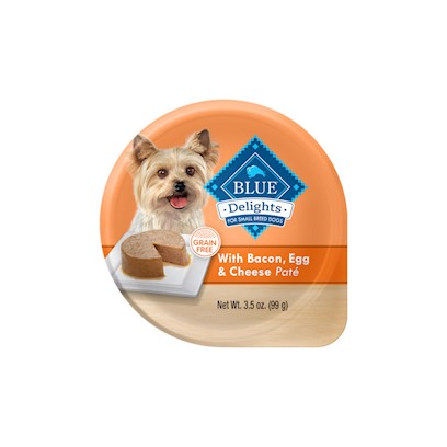 Blue Buffalo Divine Delights Small Breed Bacon, Egg and Cheese Breakfast Bites Pate Dog Food Cup