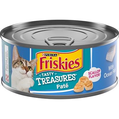 Friskies Tasty Treasures Pate Ocean Fish Dinner with Cheese Canned Cat Food
