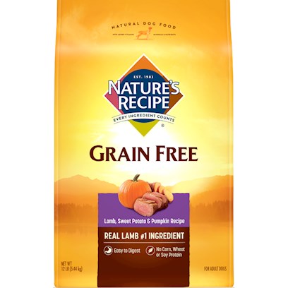 Nature's Recipe Grain Free Easy to Digest Lamb, Sweet Potato & Pumpkin Dry Dog Food