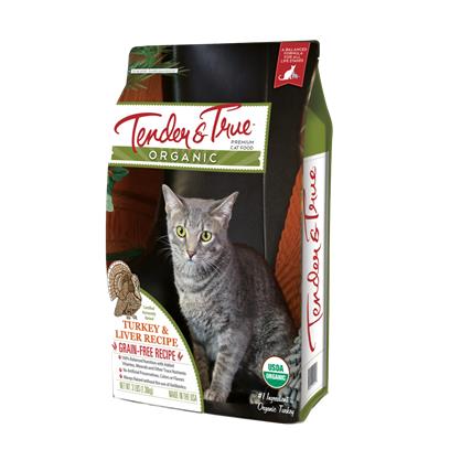 Tender & True Grain Free Organic Turkey and Liver Recipe Dry Cat Food