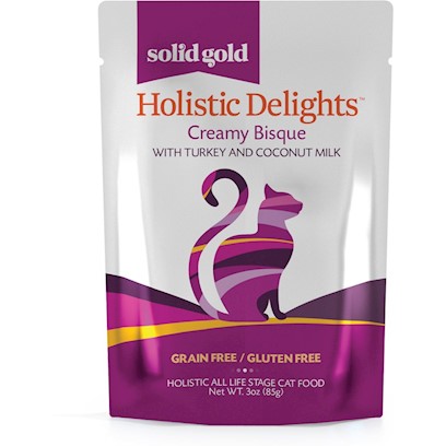 Solid Gold Holistic Delights Grain Free Creamy Bisque with Turkey & Coconut Milk Wet Cat Food Pouch