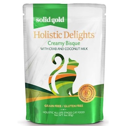 Solid Gold Grain Free Holistic Delights Crab Creamy Bisque Cat Food Pouches