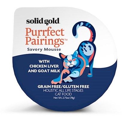 Solid Gold Grain Free Purrfect Pairings Chicken Liver Savory Mousse Cat Food Tray