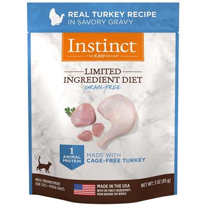 Nature's Variety Instinct Limited Ingredient Diet Grain Free Turkey Recipe Wet Cat Food Topper Pouch
