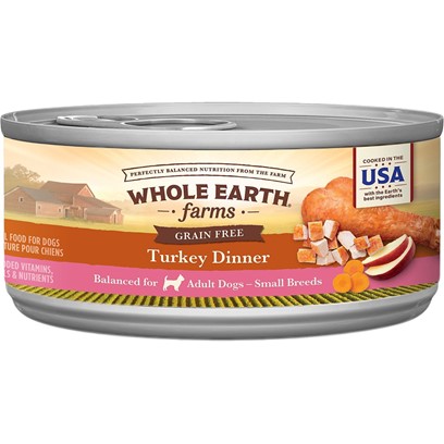 Whole Earth Farms Grain Free Small Breed Turkey Recipe Canned Dog Food