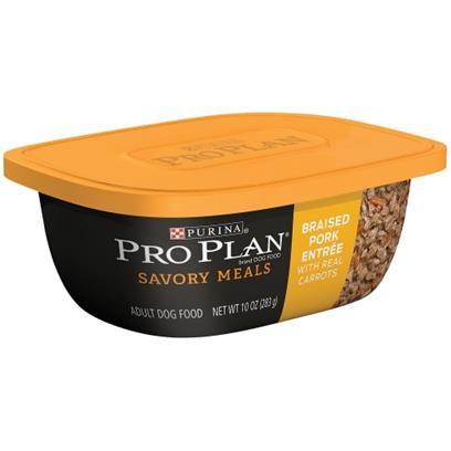 Purina Pro Plan Savory Meals Braised Pork Entree with Real Carrots Adult Dog Food