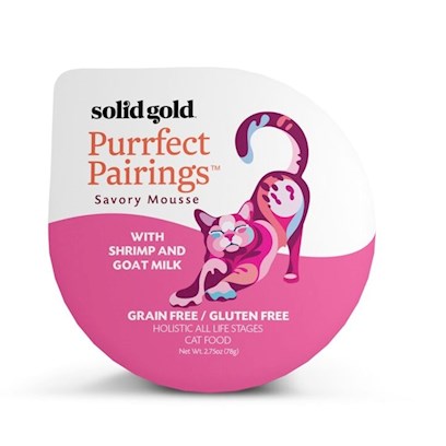 Solid Gold Grain Free Purrfect Pairings Shrimp Savory Mousse Cat Food Tray