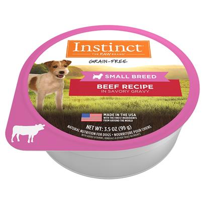 Nature's Variety Instinct Grain Free Small Breed Beef Recipe Wet Dog Food Cups