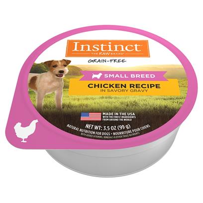 Nature's Variety Instinct Grain Free Small Breed Chicken Recipe Wet Dog Food Cups