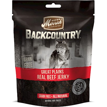 Merrick Backcountry Great Plains Grain Free Real Beef Jerky Dog Treats