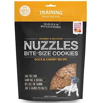 The Honest Kitchen NUZZLES Grain Free Duck and Cherry Cookie Treats for Dogs