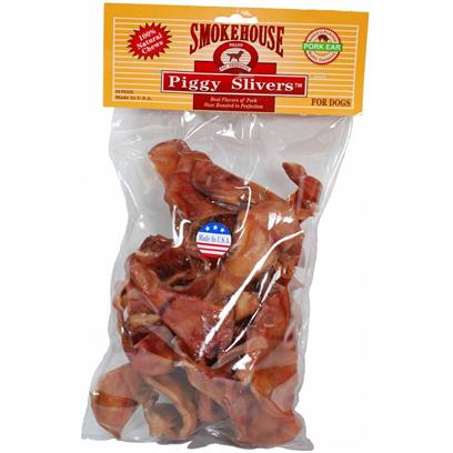 Smokehouse Piggy Slivers Pig Ear Dog Treats