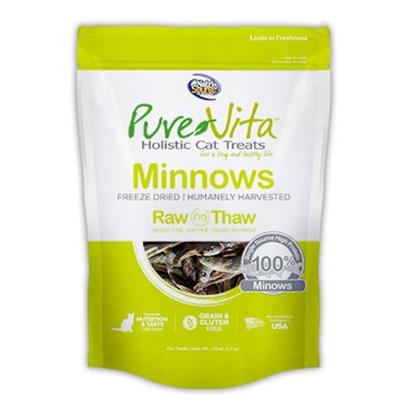 PureVita Grain Free Freeze Dried Minnows Delights Holistic Cat Treats