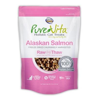 PureVita Grain Free Freeze Dried Alaskan Salmon Delights Holistic Cat Treats