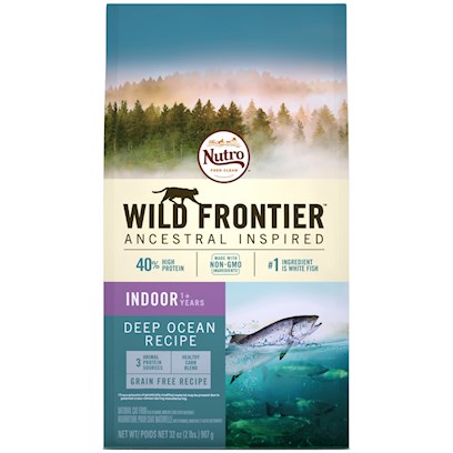 Nutro Wild Frontier Grain Free Adult Indoor Deep Ocean Recipe Whitefish Flavor Dry Cat Food