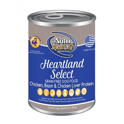 NutriSource Grain Free Heartland Select Formula Canned Dog Food