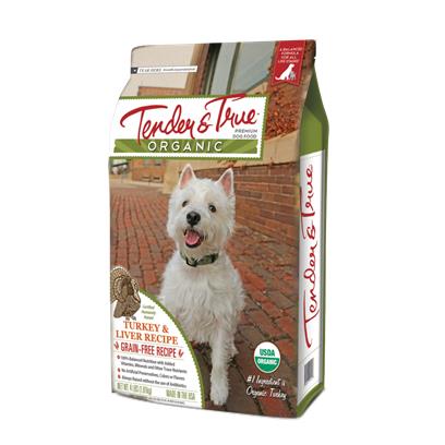 Tender & True Grain Free Organic Turkey and Liver Recipe Dry Dog Food