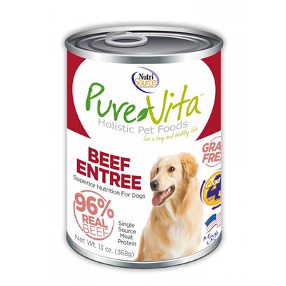 PureVita Grain Free 96% Real Beef Entree Canned Dog Food