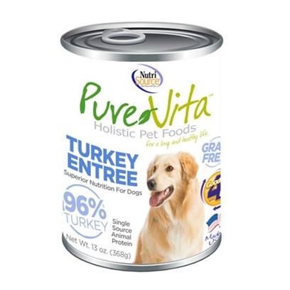 PureVita Grain Free 96% Real Turkey Entree Canned Dog Food